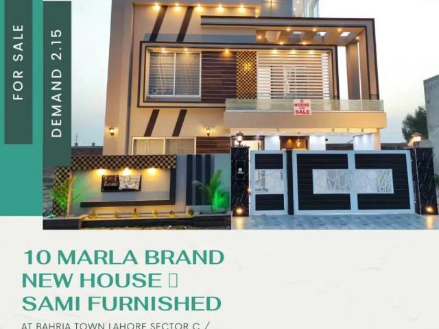 Brand new 10 marla house in sector C, Nargis block, Bahria town Lahore Bahria Town ID 62108