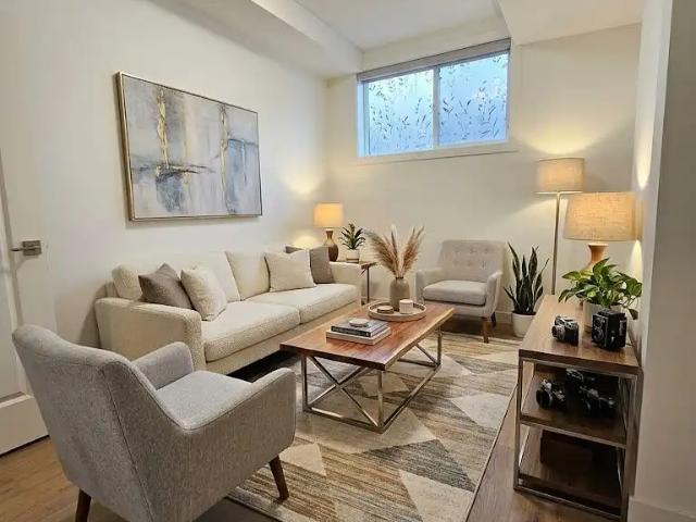 Brand New 1 Bed Basement Suite Private Entrance, Separate Thermostat & Laundry