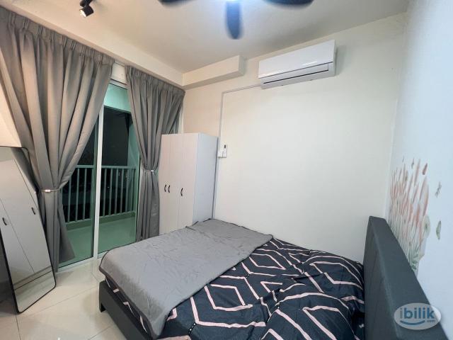 BRAND NEW FURNISHED BALCONY QUEEN ROOM for Rent @ Residence Suasana @ Damai @ MALE/MIXED UNIT