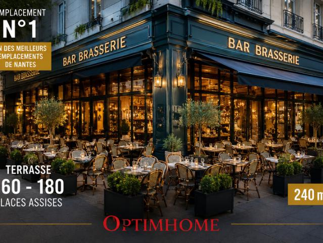 Brasserie – Bar d'exception – Emplacement N°1 au cœur de Nantes Fonds de commerce