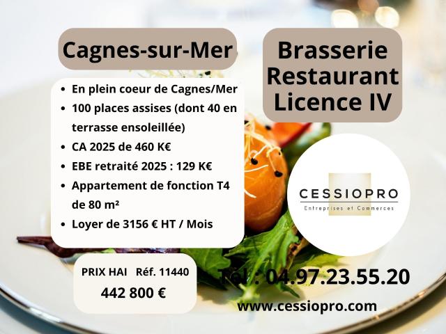 Brasserie traditionnelle de jour Centre ville de Cagnes sur Mer
