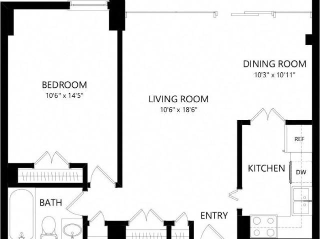 Bretton Place 1 Bedroom Apartment for Rent at 44 Jackes Ave, Toronto, ON M4T 1E5 Deer Park