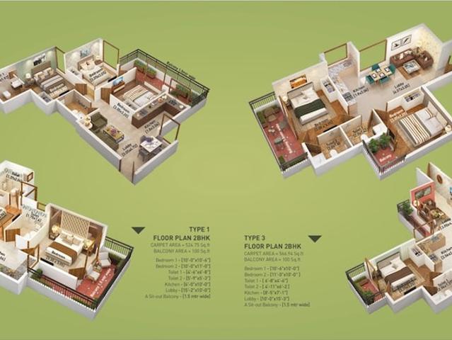Breez Global Heights 89 3 Bedroom 1050 Sq. Ft. Apartment in Sector 89 Gurgaon Listing ID: #10307