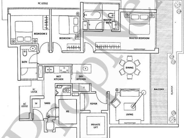 Breeze By The East Apartment For Sale, $3,300,000, 3 Bed 2 Bath 1,572 sqft $2,099.00 psf