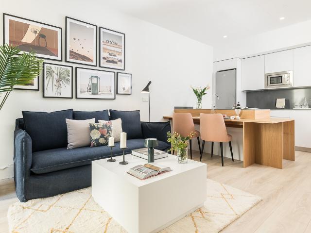 Bright apartment with private terrace for rent in Malasaña