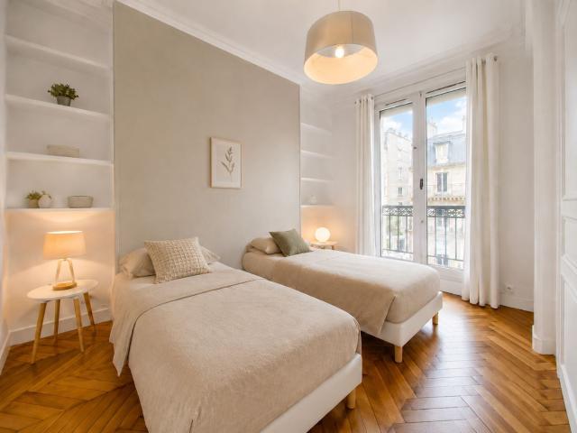 Bright apartment with views over the rooftops of Paris