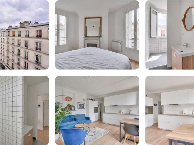 Bright apartment 47 m2 Batignoles, Paris Amsterdam Apartments for Rent