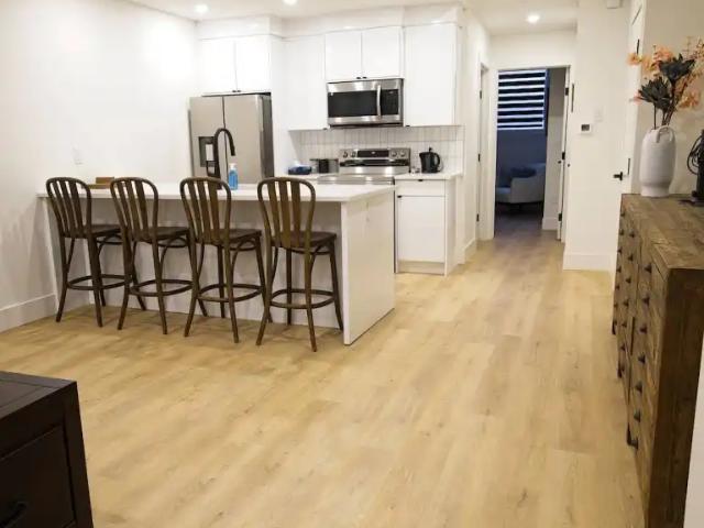 Bright, modern furnished 3bed/2 bath legal basement suite, just 100m to ctrain