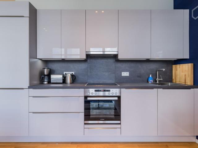 Bright studio apartment in Schöneberg with large East facing balcony, Berlin Amsterdam Apartments for Rent