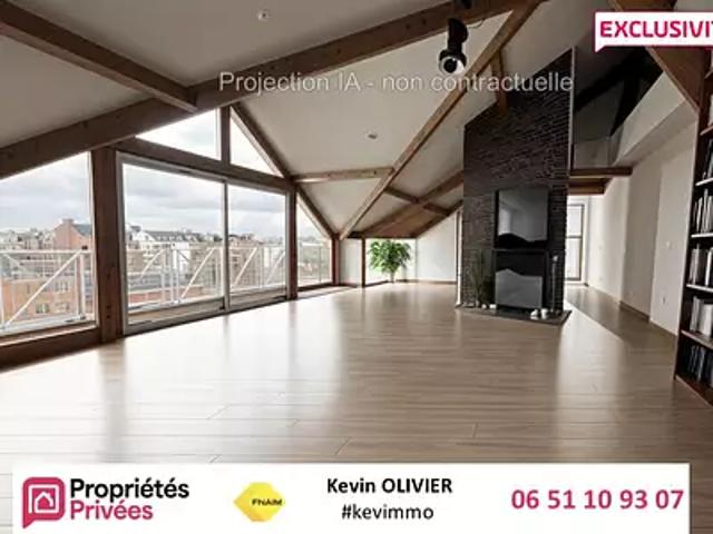 Bruay la Buissière 62700 Achat / Vente appartement 5 pièces t5 au dernier étage cave