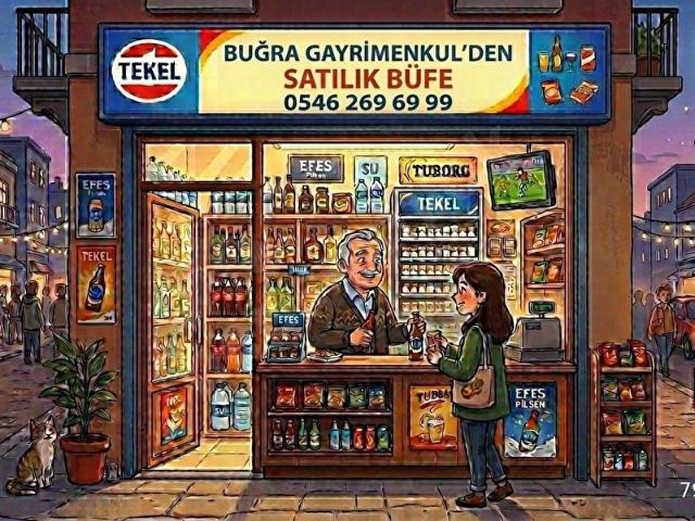 BUĞRA EMLAKTAN YÜKSEK CİROLU MÜLKİYETİ İLE DEVREN SATILIK BÜFE