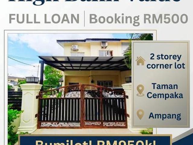 Bumilot Double storey Corner lot house Taman Cempaka Ampang for sale