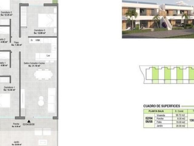 bungalow en Venta en Alhama De Murcia. ETRV T9070