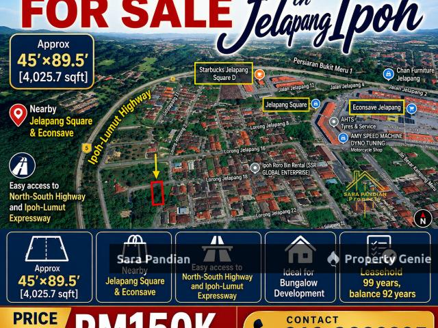 Bungalow Land for Sale Ipoh Jelapang