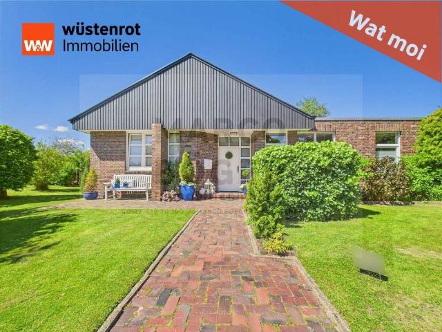 Bungalow mit 7 Zimmern in Nordseenähe: 237 m² Wo Fl PV & Wintergarten in Wangerland Hohenkirchen