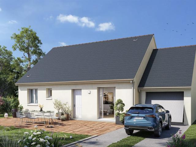 Bungalow Neuf de 2 Chambres — Terrain dans un Village Calme. 72m² Menomblet