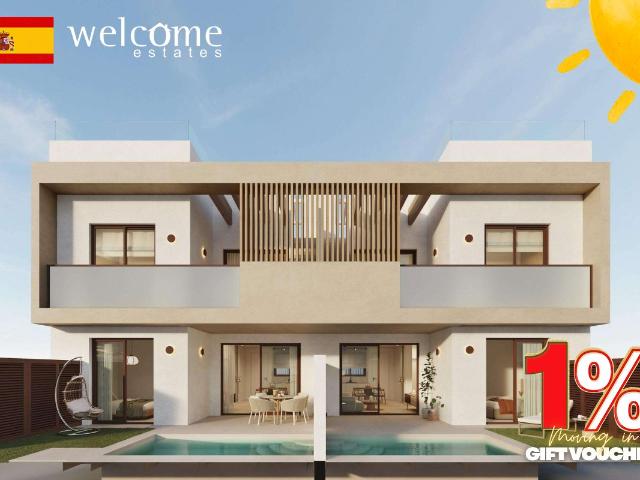 Bungalows de nueva construcción exclusivos con piscina priva. 0m² San Pedro del Pinatar