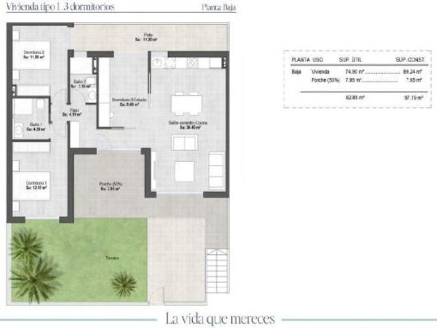 BUNGALOWS NOSTRUM LIVING EN CONDADO DE ALHAMA CON JARDÍN O SOLÁRIUM – REF 1397