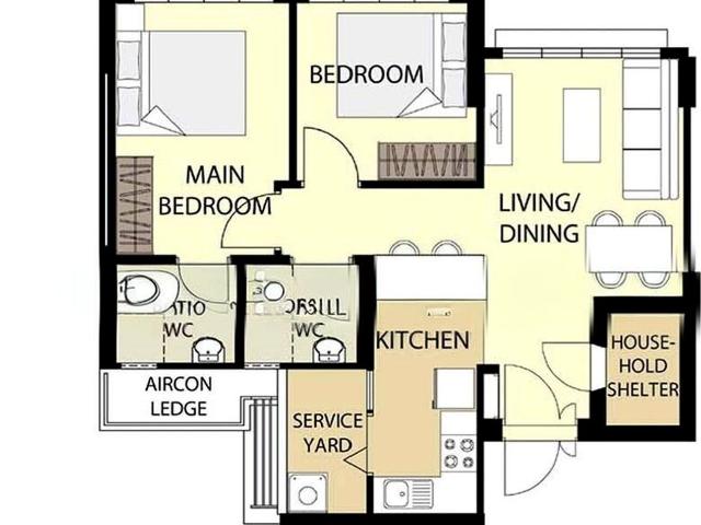 Buangkok Parkvista Hougang, HDB 3 Rooms