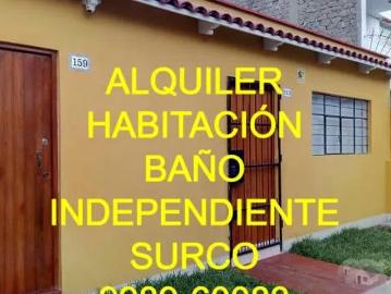 BUEN DIA, ALQUILER SURCO 450 Soles HABITACIÓN CON BAÑO INDEPENDIENTE máximo 01 personas, NO mascotas