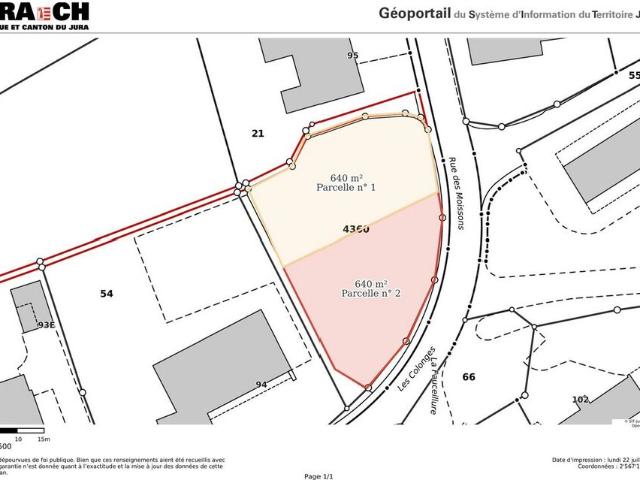 Building lot with 1 room on sale in Chevenez Ref V 140125 | dreamo. Ch