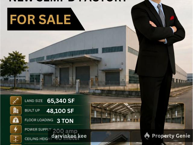 BUKIT CHANGGANG NEAR KLIA NEW 3 STY SEMI D FACTORY FOR SALE