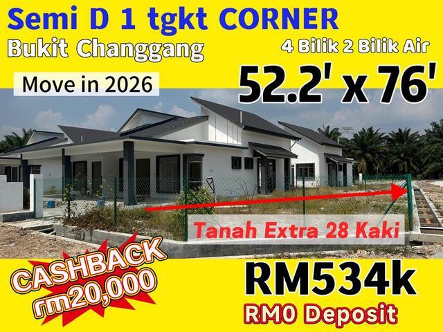 Bukit Changgang SEMID 1 Tingkat 100 Loan Size 52x76 Sedia Duduk 2026
