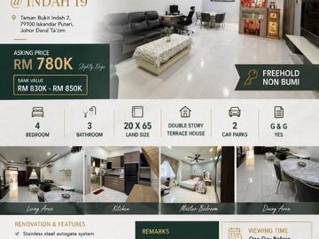 Bukit Indah Double Storey Terrace House Full Loan Unit