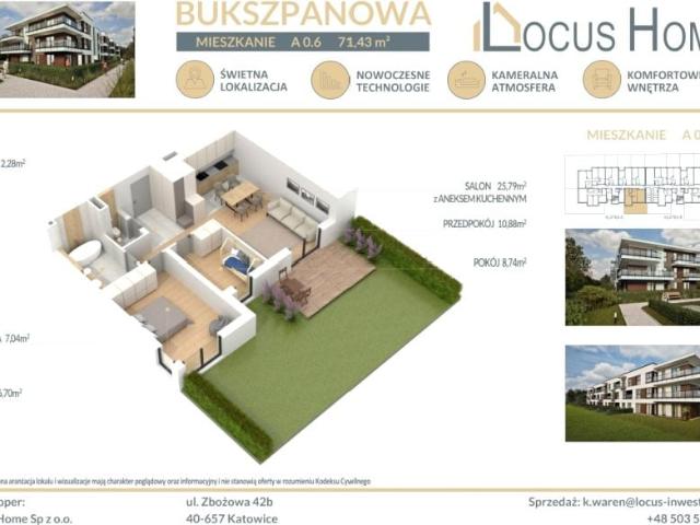 Bukszpanowa 71 m², Katowice