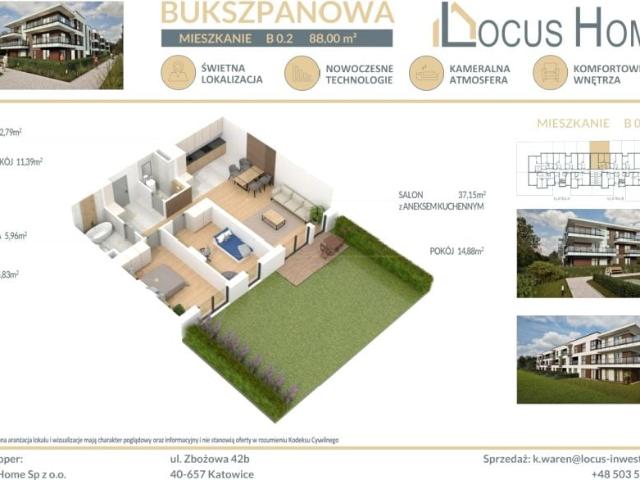 Bukszpanowa 88 m², Katowice