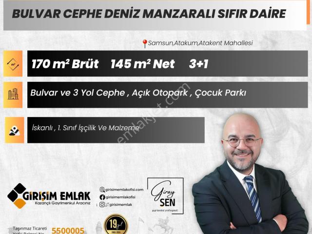 Bulvar Cephe Deniz Manzaralı Satılık Sıfır Daire