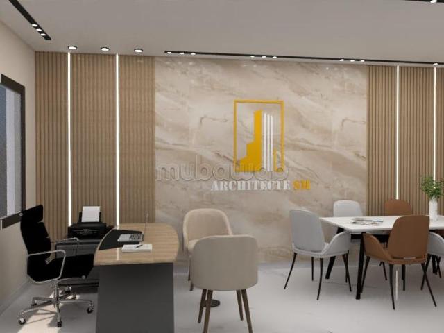 Bureaux en location à Dar Bouazza. Superficie 40 m². Service de concierge et climatisation