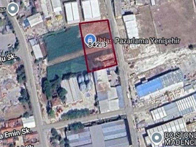 BURSA YENİŞEHİR GÜNDOĞAN MH. SANAYİ İMARLI ARSA ASFALT CEPHE
