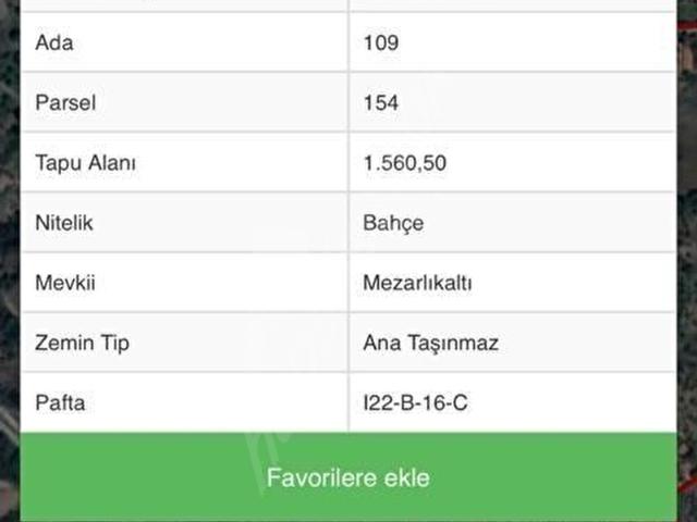 BURSA KILIÇ TAN KELES HARMANCIK DEMİRCİ DE SATILIK 1560 m2 BAHÇE