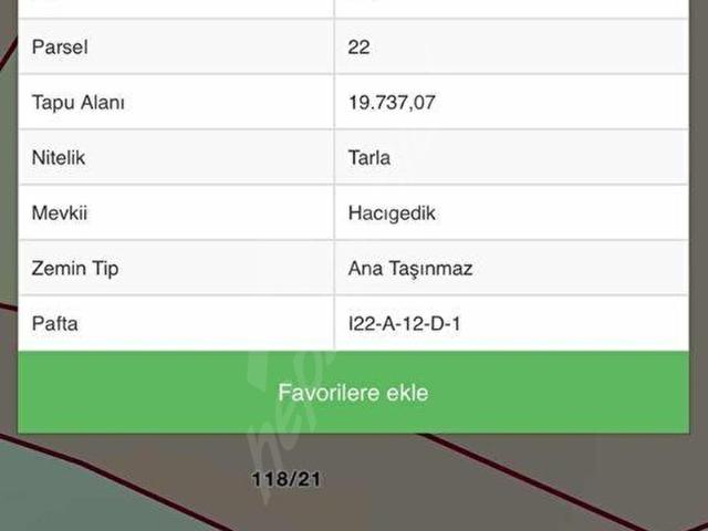 BURSA ORHANELİ AĞAÇHİSARDA SATILIK 19.737 M2 YATIRIMLIK TARLA