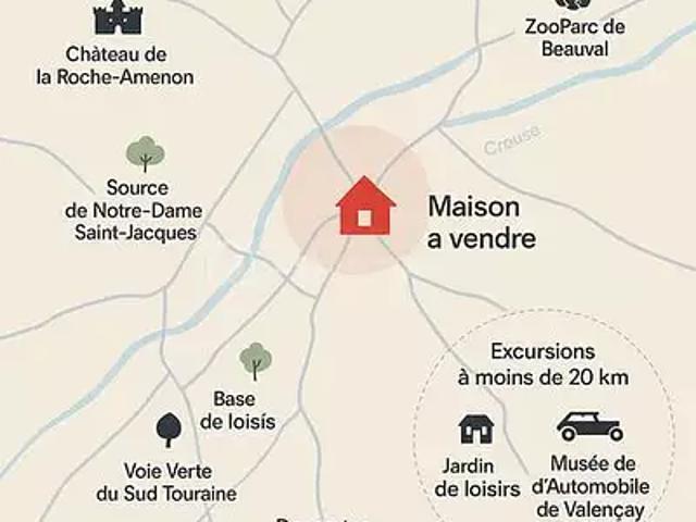 Buxeuil 36150 Achat / Vente maison 7 pièces t7