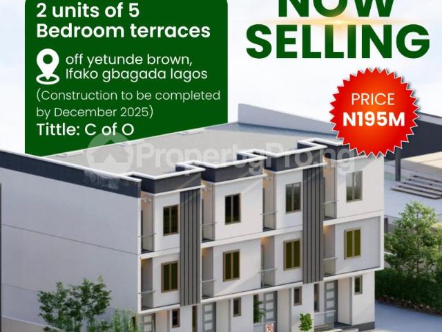 Buy 2 Units Of 5 Bedroom Terrace Duplex in Ifako gbagada, Lagos 3NJLR | PropertyPro Nigeria