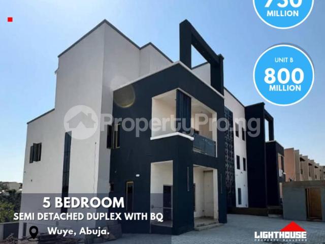 Buy 5 Bedroom Semi Detached Duplex in Wuye Abuja 2MKZH | PropertyPro Nigeria
