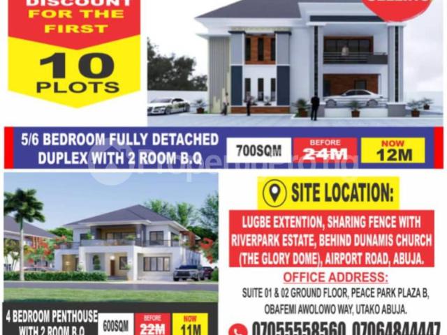 Buy 600sqm Estate Land To Build 4bedroom Penthouse in Lugbe Abuja 7MSYX | PropertyPro Nigeria