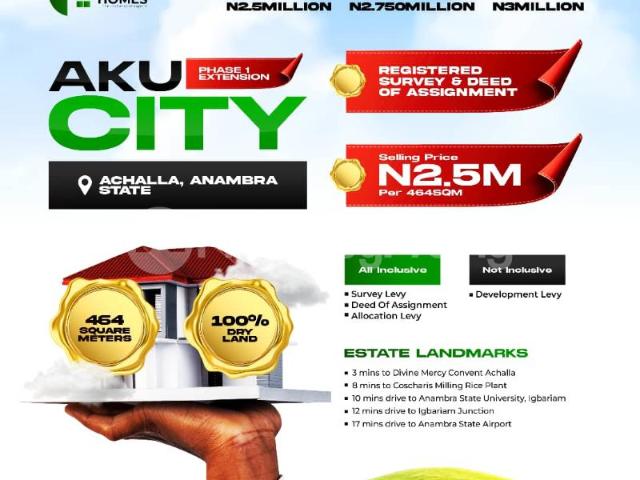 Buy Aku City Phase 1extention in Anambra 9NCTN | PropertyPro Nigeria