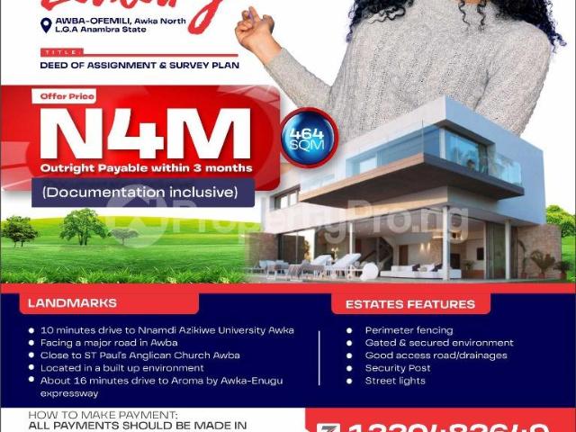 Buy Land in Awka North Anambra 9MLRT | PropertyPro Nigeria