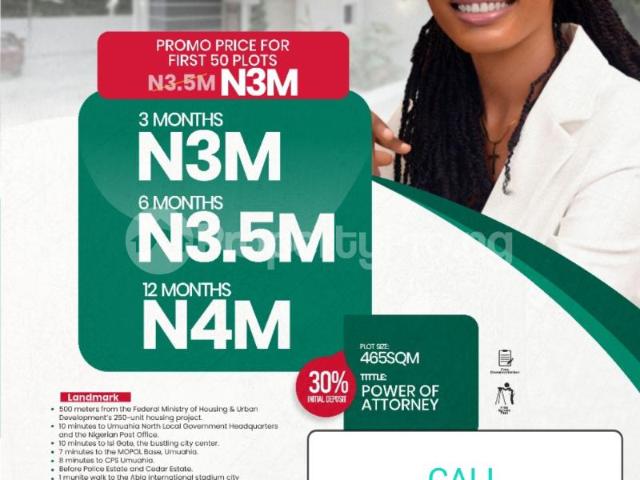 Buy Land Measuring 464sqm in Aba Abia 6NMFB | PropertyPro Nigeria