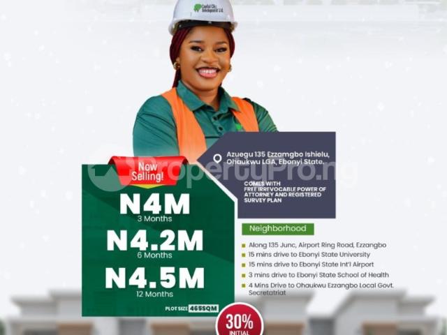 Buy Land Measuring 465sqm in Abakaliki Ebonyi 1NSWK | PropertyPro Nigeria