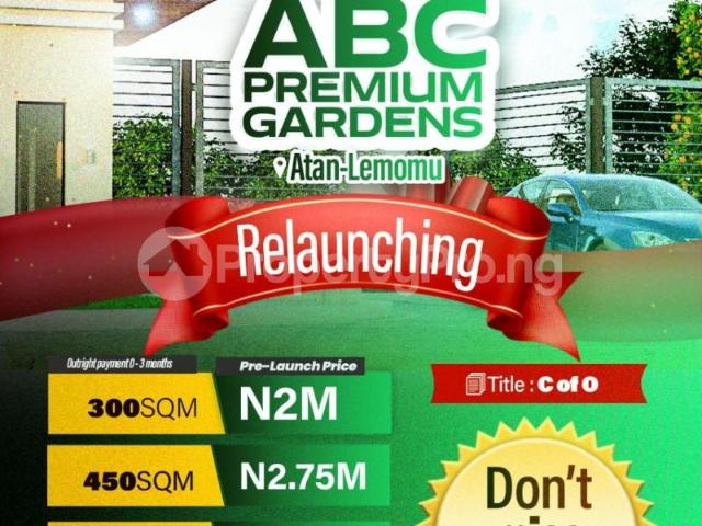 Buy Relaunching Of Abc Premium Garden At Atan Lamomu in Sango Ota, Ado Odo/Ota Ogun 4MZTE | PropertyPro Nigeria