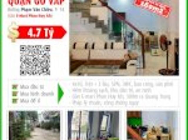 Cần Bán Nhà 4 Tầng, Phạm Văn Chiêu, Gò Vấp Giá Tốt 4.7 Tỷ