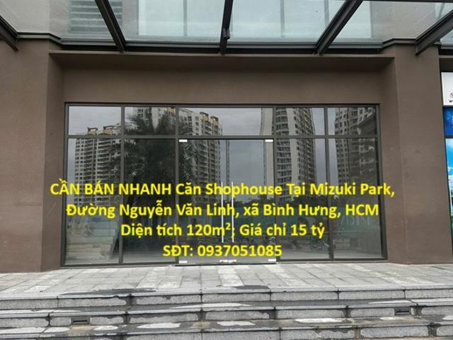CẦN BÁN NHANH Căn Shophouse Tại Mizuki Park, Đường Nguyễn Văn Linh, xã Bình Hưng, HCM