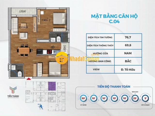 Cần bán căn hộ suất ngoại giao giá 19.5trm2 tại dự án noxh nhs trung văn nam từ liêm hà nội