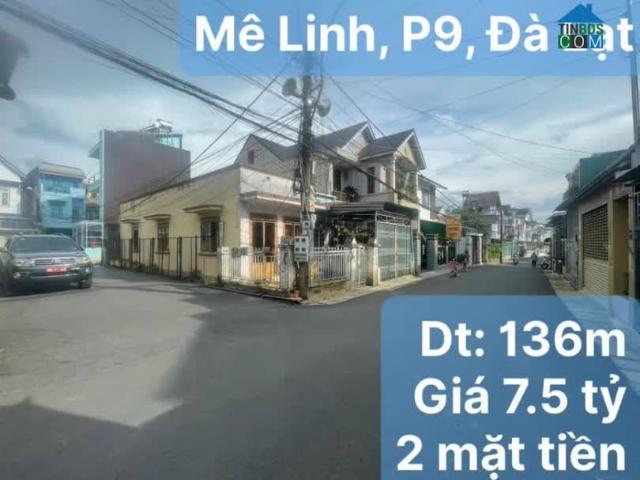 Cần bán gấp căn nhà 2 mặt tiền đường Mê Linh, Đà Lạt 136m2 giá 7.5 tỷ
