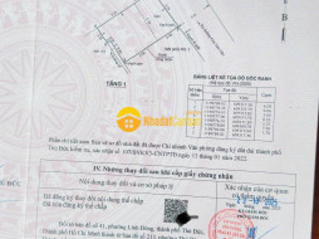 Cần bán đất nền chính chủ mặt tiền đường 40, linh đông thủ đức, dt 56m2 giá 6.3ty thông ra phạm văn