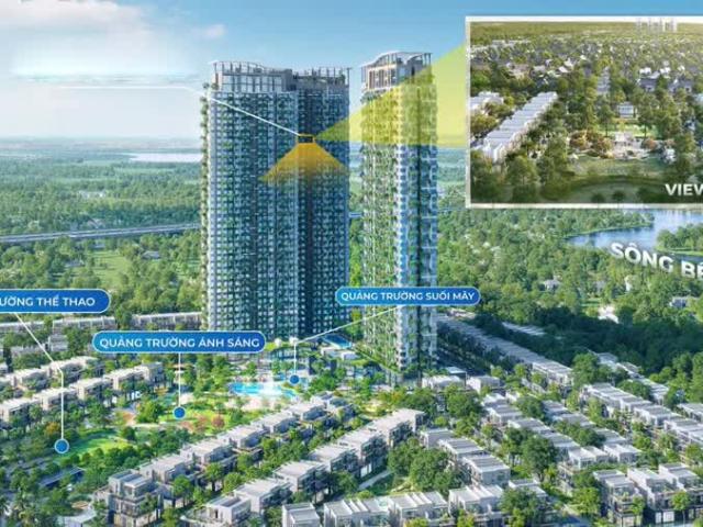 Căn hộ 2PN Eco Retreat Ecopark Long An giá gốc CĐT 4,3 tỷ gồm VAT+KPBT, view biệt thự đảo